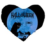 Halloween Large 19  Premium Heart Shape Cushions Front