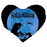 Halloween Large 19  Premium Heart Shape Cushions Back