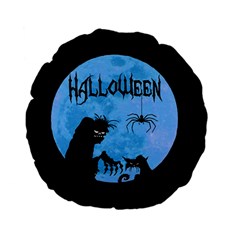 Halloween Standard 15  Premium Flano Round Cushions by Valentinaart