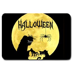 Halloween Large Doormat  by Valentinaart