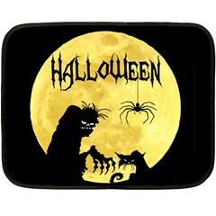 Halloween Double Sided Fleece Blanket (mini)  by Valentinaart