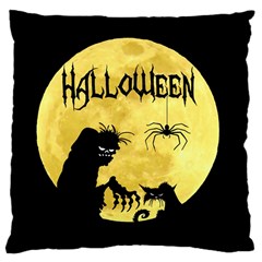 Halloween Large Cushion Case (one Side) by Valentinaart