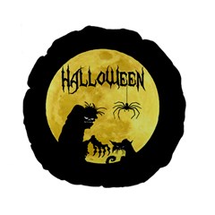 Halloween Standard 15  Premium Flano Round Cushions by Valentinaart