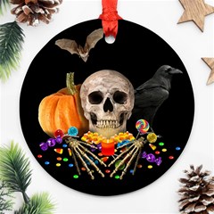 Halloween Candy Keeper Ornament (round) by Valentinaart