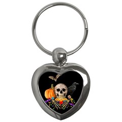 Halloween Candy Keeper Key Chains (heart)  by Valentinaart