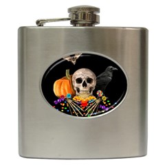 Halloween Candy Keeper Hip Flask (6 Oz) by Valentinaart