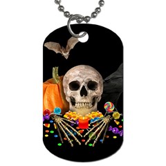 Halloween Candy Keeper Dog Tag (two Sides) by Valentinaart