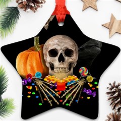 Halloween Candy Keeper Star Ornament (two Sides) by Valentinaart