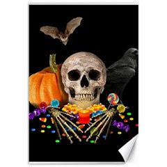 Halloween Candy Keeper Canvas 12  X 18   by Valentinaart