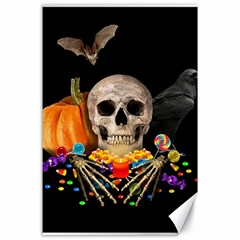 Halloween Candy Keeper Canvas 24  X 36  by Valentinaart