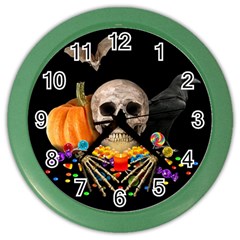 Halloween Candy Keeper Color Wall Clocks by Valentinaart