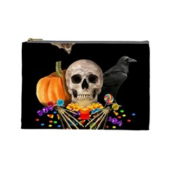 Halloween Candy Keeper Cosmetic Bag (large)  by Valentinaart