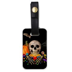 Halloween Candy Keeper Luggage Tags (one Side)  by Valentinaart