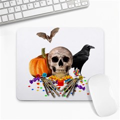 Halloween Candy Keeper Large Mousepads by Valentinaart