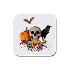 Halloween Candy Keeper Rubber Square Coaster (4 Pack)  by Valentinaart