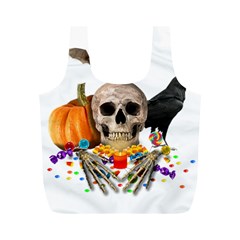 Halloween Candy Keeper Full Print Recycle Bags (m)  by Valentinaart