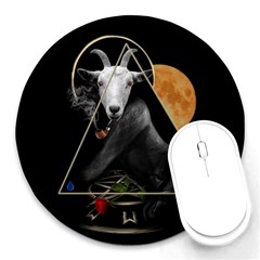 Spiritual Goat Round Mousepads by Valentinaart