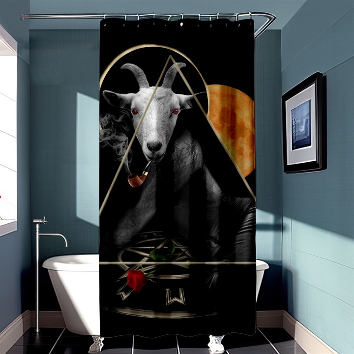 Spiritual goat Shower Curtain 36  x 72  (Stall) 