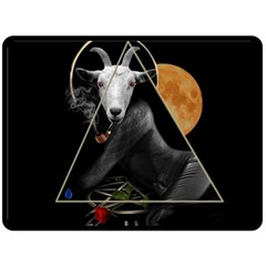 Spiritual Goat Double Sided Fleece Blanket (large)  by Valentinaart