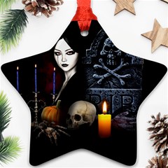 Vampires Night  Ornament (star) by Valentinaart