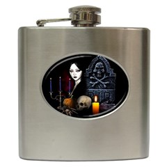 Vampires Night  Hip Flask (6 Oz) by Valentinaart