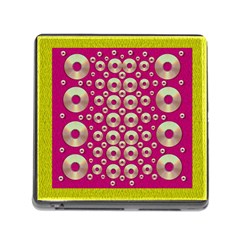 Going Gold Or Metal On Fern Pop Art Memory Card Reader (square) by pepitasart