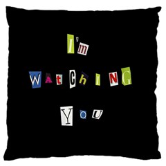 I Am Watching You Standard Flano Cushion Case (one Side) by Valentinaart