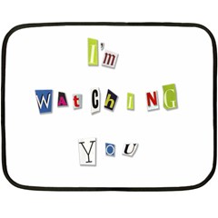 I Am Watching You Fleece Blanket (mini) by Valentinaart