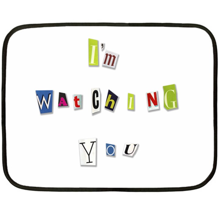 I am watching you Double Sided Fleece Blanket (Mini) 