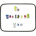 I am watching you Double Sided Fleece Blanket (Mini)  35 x27  Blanket Back