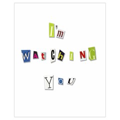 I Am Watching You Drawstring Bag (small) by Valentinaart