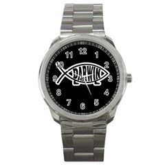 Darwin fish Sport Metal Watch