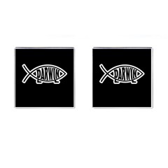 Darwin fish Cufflinks (Square)