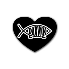 Darwin fish Heart Coaster (4 pack) 