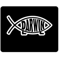 Darwin fish Fleece Blanket (Medium) 