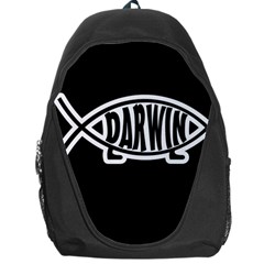 Darwin Fish Backpack Bag by Valentinaart