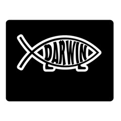 Darwin fish Double Sided Fleece Blanket (Small) 