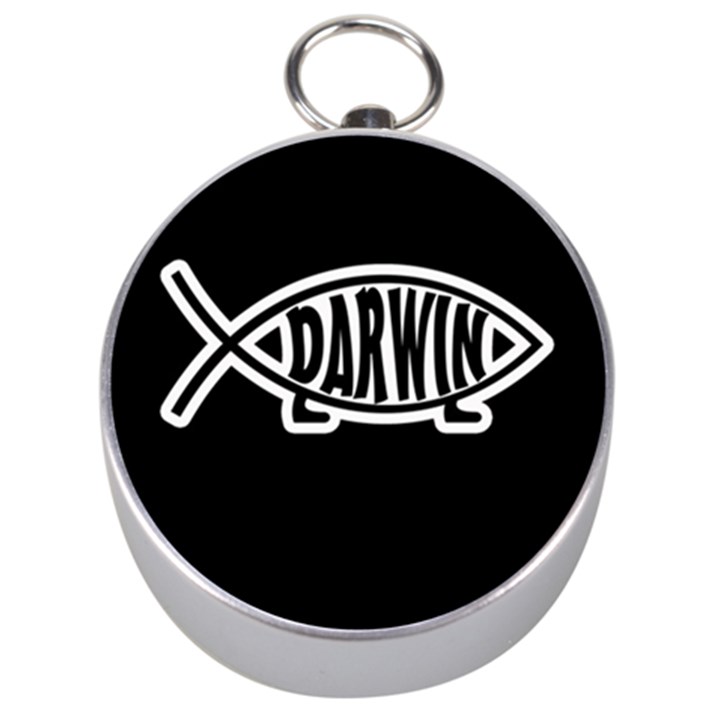 Darwin fish Silver Compasses