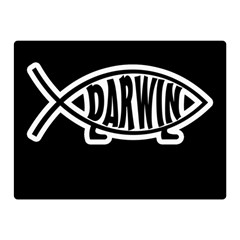 Darwin fish Double Sided Flano Blanket (Mini) 