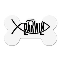 Darwin Fish Dog Tag Bone (two Sides) by Valentinaart