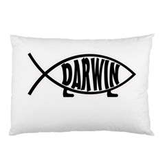 Darwin Fish Pillow Case by Valentinaart