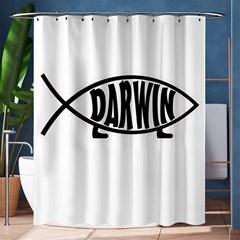 Darwin Fish Shower Curtain 60  X 72  (medium)  by Valentinaart