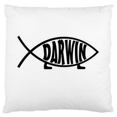 Darwin Fish Standard Flano Cushion Case (one Side) by Valentinaart