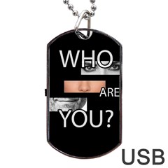 Who Are You Dog Tag Usb Flash (two Sides) by Valentinaart