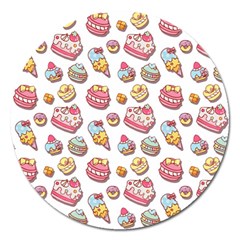 Sweet Pattern Magnet 5  (round) by Valentinaart