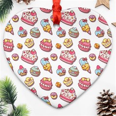 Sweet Pattern Heart Ornament (two Sides) by Valentinaart