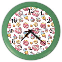 Sweet Pattern Color Wall Clocks by Valentinaart