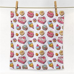 Sweet Pattern Face Towel by Valentinaart