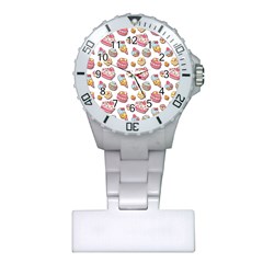 Sweet Pattern Plastic Nurses Watch by Valentinaart