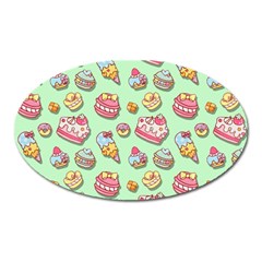 Sweet Pattern Oval Magnet by Valentinaart